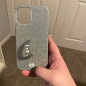 iPhone 12 Pro loopy case - sparkle silver